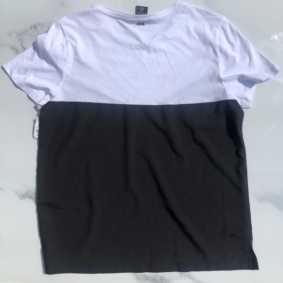DKNY White & black t-shirt with lace size M NWT - Picture 2 of 11